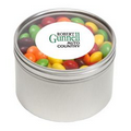 Skittles in Large Round Window Tin